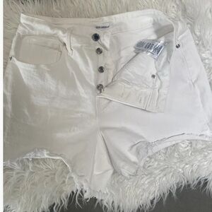 Good American Bombshell Shorts Womens 8/29 High Rise Button Fly